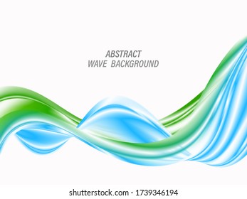 
Blue and green liquid wave flow. Liquid wave. Abstract wave background.