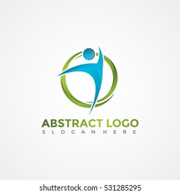Blue and Green Logo vector. Real estate logo template. Vector Illustration eps.10