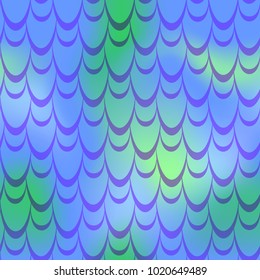 Blue green mermaid vector background. Cold gamma iridescent background. Fish scale pattern. Mermaid seamless pattern tile. Holographic gradient. Mermaid skin seamless pattern. Mermaid wrapping paper