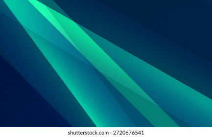 Blaue und grüne moderne abstrakte Hintergrund mit geometrischen Formen. Ideal für Poster, Social Media Banner, Cover, Wallpaper, Business, Corporate, Präsentation. Vektorgrafik