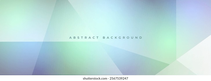 Blue and green modern abstract wide background with geometric shapes. Abstract vector illustration banner