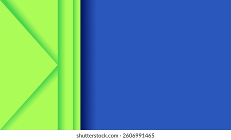Blue and green modern papercut background with layered abstract design. Perfect for branding, web, social media, and print. High-quality vector, fully scalable and editable