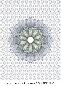  Blue and green money style emblem or rosette
