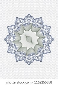 Blue and green money style emblem or rosette
