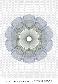Blue and green money style emblem or rosette