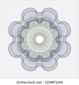 Blue and green money style emblem or rosette