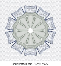 Blue and green money style emblem or rosette