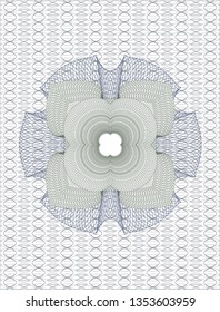 Blue and green money style emblem or rosette