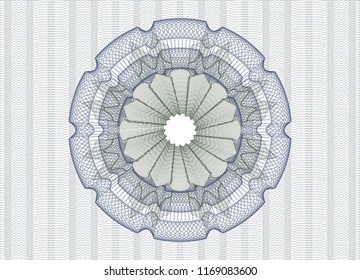Blue and green money style rosette