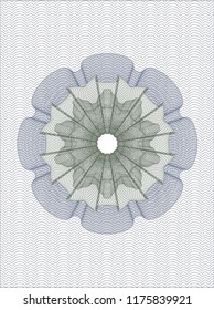 Blue and green money style rosette