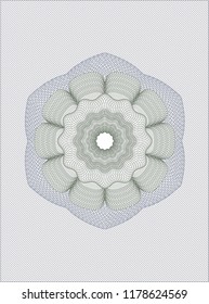 Blue and green money style rosette