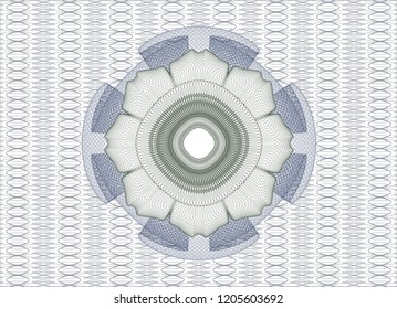 Blue and green money style rosette