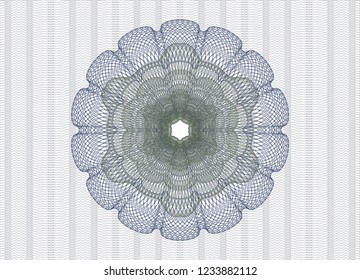 Blue and green money style rosette