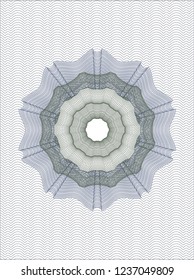 Blue and green money style rosette