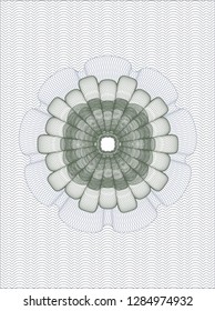 Blue and green money style rosette