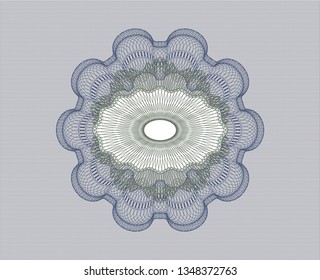 Blue and green money style rosette
