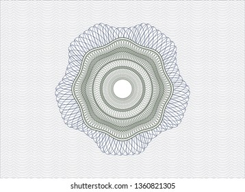 Blue and green money style rosette