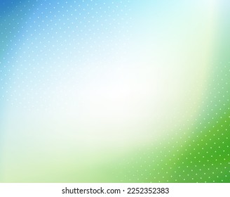 Fondo De Naturaleza Azul Y Verde Con Malla De Gradiente, Ilustración Vectorial