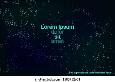 Blue and green neon texture in a beautiful style on a dark background. Fashionable soft color. Vector neon background. Colorful vector illustration. Fashionable modern style.
