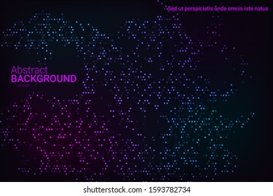 Blue and green neon texture in a beautiful style on a dark background. Fashionable soft color. Vector neon background. Colorful vector illustration. Fashionable modern style.