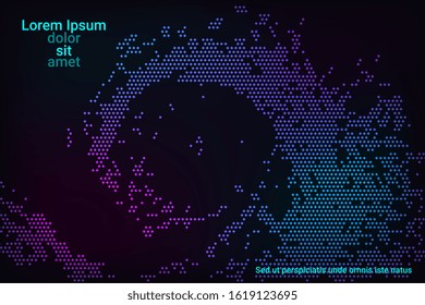 Blue and green neon texture in a beautiful style on a dark background. Fashionable soft color. Vector neon background. Colorful vector illustration. Fashionable modern style.