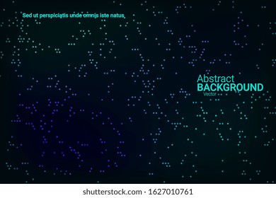 Blue and green neon texture in a beautiful style on a dark background. Fashionable soft color. Vector neon background. Colorful vector illustration. Fashionable modern style.