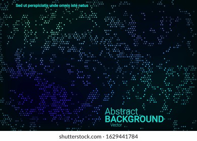 Blue and green neon texture in a beautiful style on a dark background. Fashionable soft color. Vector neon background. Colorful vector illustration. Fashionable modern style.