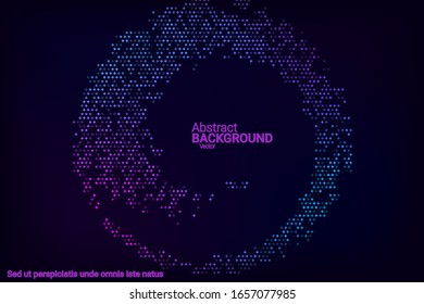 Blue and green neon texture in a beautiful style on a dark background. Fashionable soft color. Vector neon background. Colorful vector illustration. Fashionable modern style.