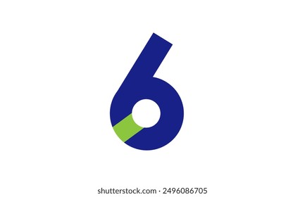 Blue Green Number Logo Geometry Simple Nature