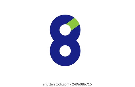 Blue Green Number Logo Geometry Simple Nature