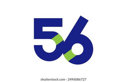 Blue Green Number Logo Geometry Simple Nature