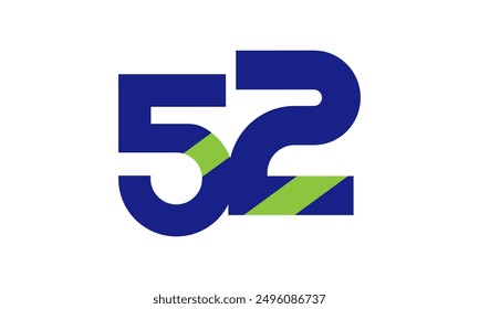 Blue Green Number Logo Geometry Simple Nature