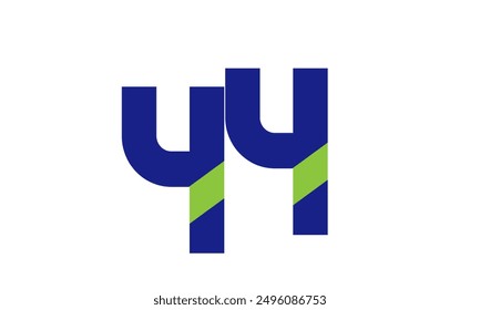 Blaue grüne Zahl Logo Geometrie Einfache Natur