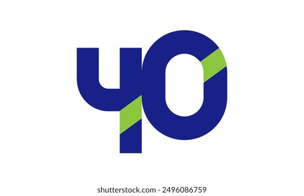 Blue Green Number Logo Geometry Simple Nature