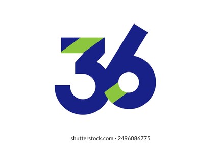 Blue Green Number Logo Geometry Simple Nature