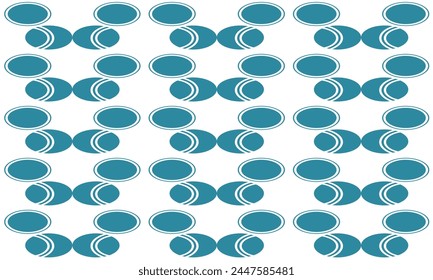 Blue green on background with circles, dot ball pattern of green, repeat vertical strip, replete pattern, endless pattern design for fabric printing