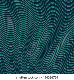 A blue and green optical illusion. Vector Illustration