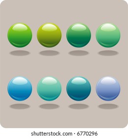 Blue & Green Orbs