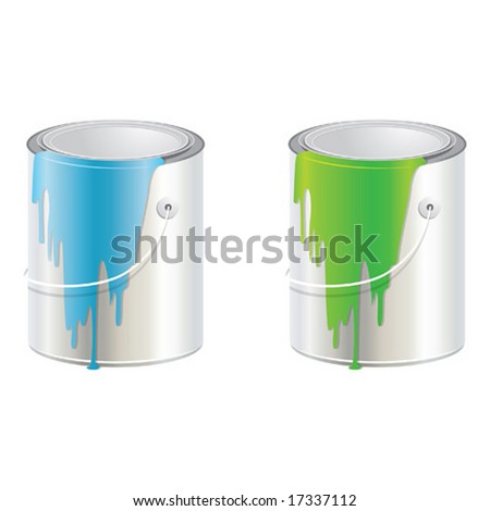 Blue and green Paint