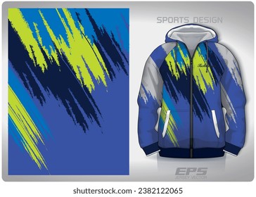 blue green paint pattern design, illustration, textile background for sports t-shirt, football jersey shirt mockup for football club. consistent front view