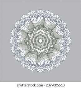 Blue and green passport emblem. Vector Illustration. Detailed. 