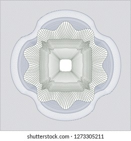 Blue and green passport money rosette