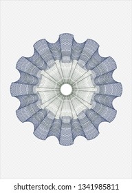 Blue and green passport money rosette