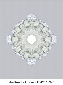 Blue and green passport money rosette