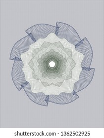 Blue and green passport money rosette