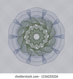 Blue and green passport money rossete