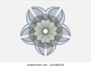 Blue and green passport money style rossete