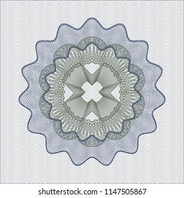 Blue and green passport money style rossete
