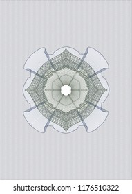 Blue and green passport money style rossete