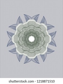 Blue and green passport money style rossete